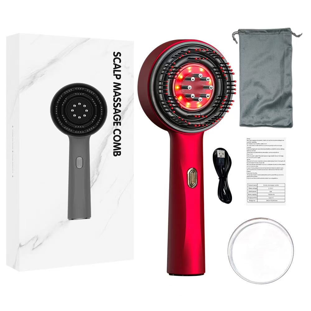 3-in-1 Red Light Scalp Massager | Hair Growth & Oil Applicator Brush