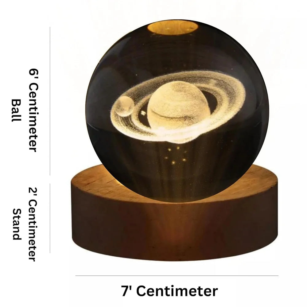 3D Crystal Ball Night Lamp | Warm Night Lamp