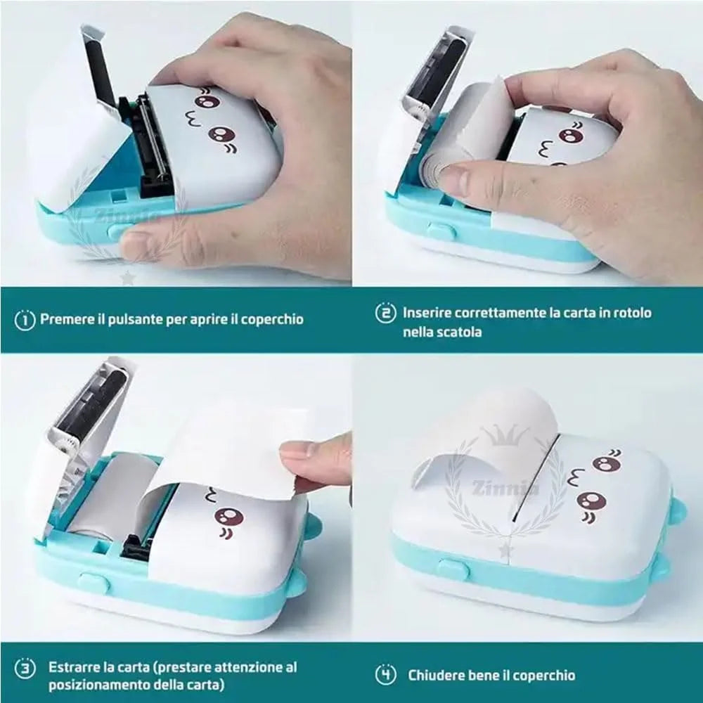Mini Bluetooth Portable Printer (Wireless, Inkless Printer)