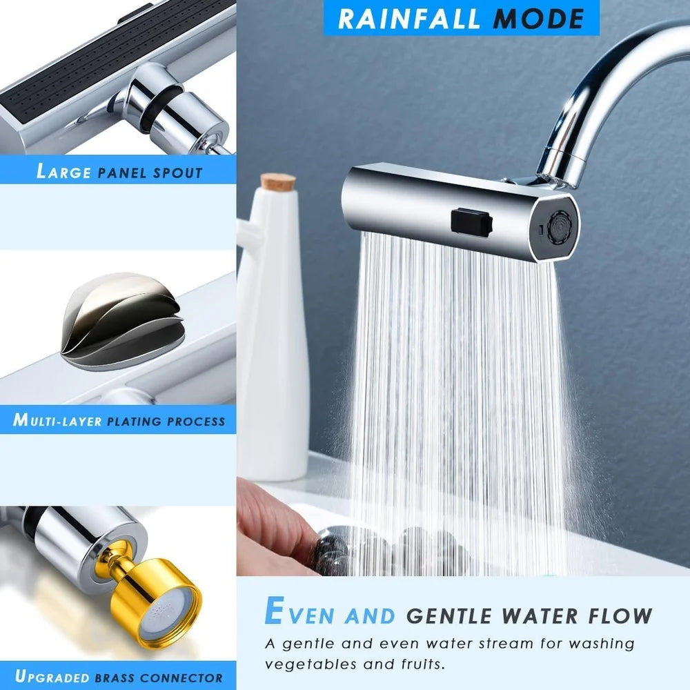 FlexiSpray | 3 Mode Kitchen Faucet Spray (Stainless Steel)