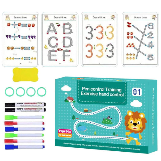 Magic Practice Reusable Pen Control Workbook for Kids