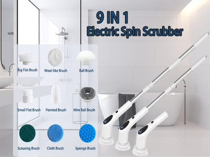 9 in 1 Electric Cleaning Brush | Multifunctional Electric Spin Scrubber