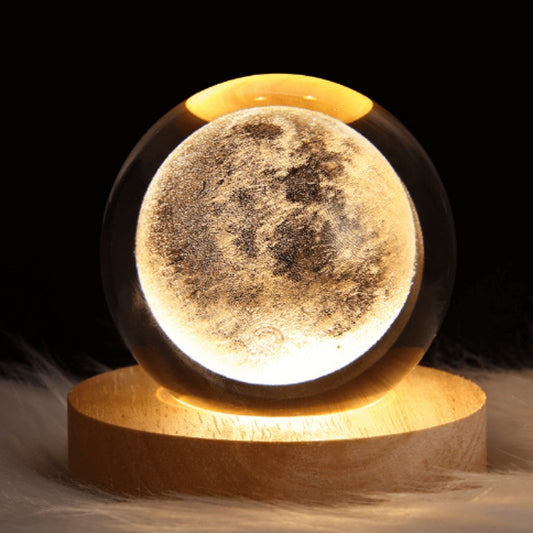3D Crystal Ball Night Lamp | Warm Night Lamp