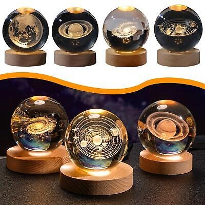 3D Crystal Ball Night Lamp | Warm Night Lamp