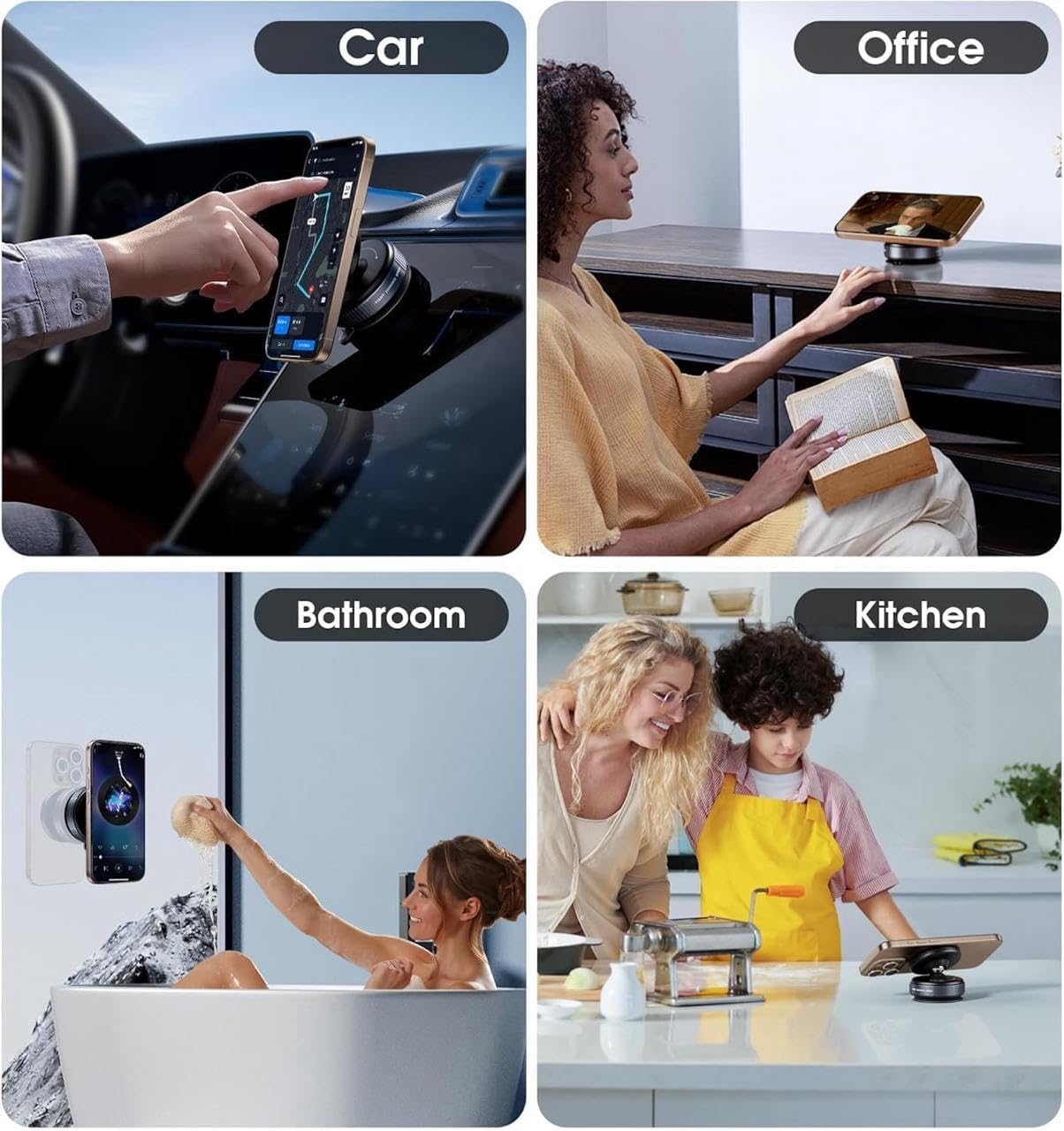 Vacuum Magnetic Phone Holder Stand