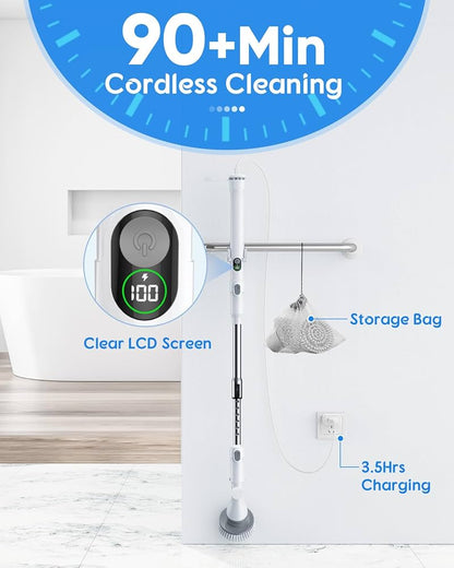 9 in 1 Electric Cleaning Brush | Multifunctional Electric Spin Scrubber