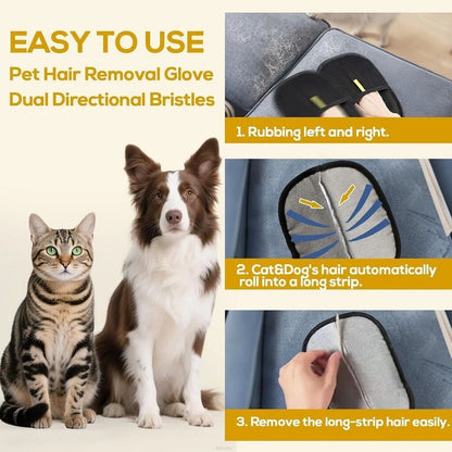 Pet Hair Remover Gloves | For Furry Friends