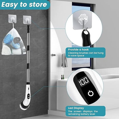 9 in 1 Electric Cleaning Brush | Multifunctional Electric Spin Scrubber