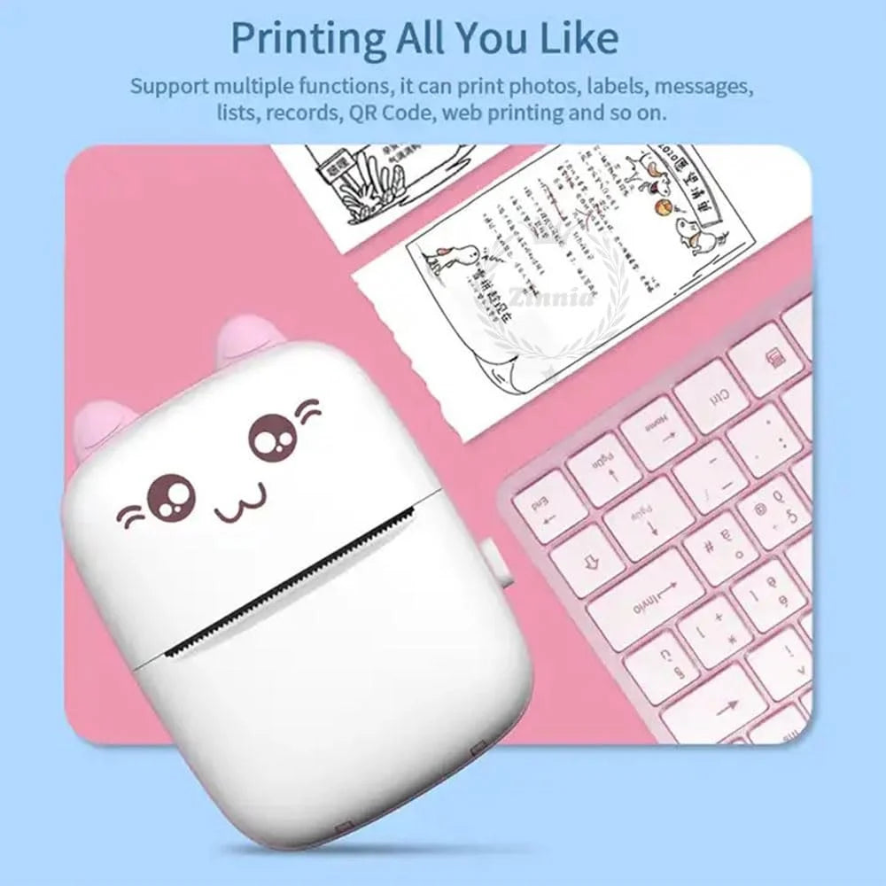 Mini Bluetooth Portable Printer (Wireless, Inkless Printer)
