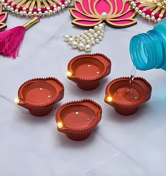 LED Water Diya | Diwali Light Decoration (Pack of 12)
