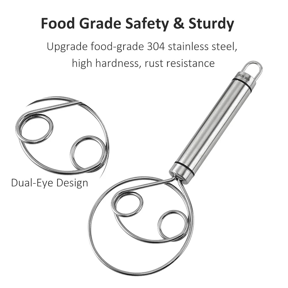 WhiskMaster | Stainless Steel Dough Flour Whisk