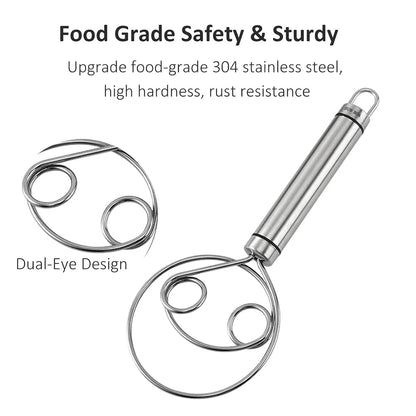 WhiskMaster | Stainless Steel Dough Flour Whisk