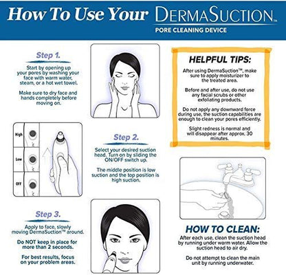 Derma Suction Blackhead Remover | Pimple Pore Cleaning Device