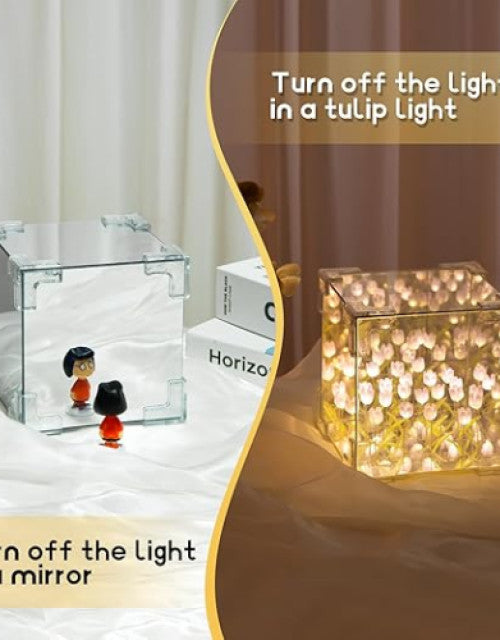 Tulip Night Lamp | Tulip Flower Lamp (Cube)