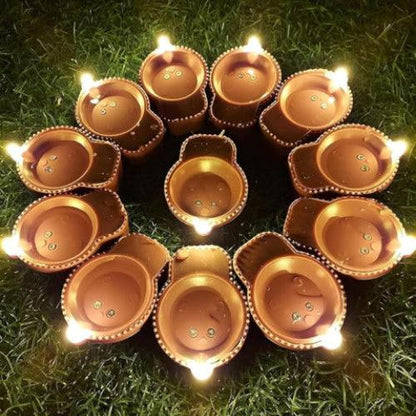 LED Water Diya | Diwali Light Decoration (Pack of 12)